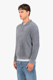 Fluffy Knit Polo Sweater