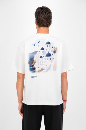Santorini Print T-Shirt