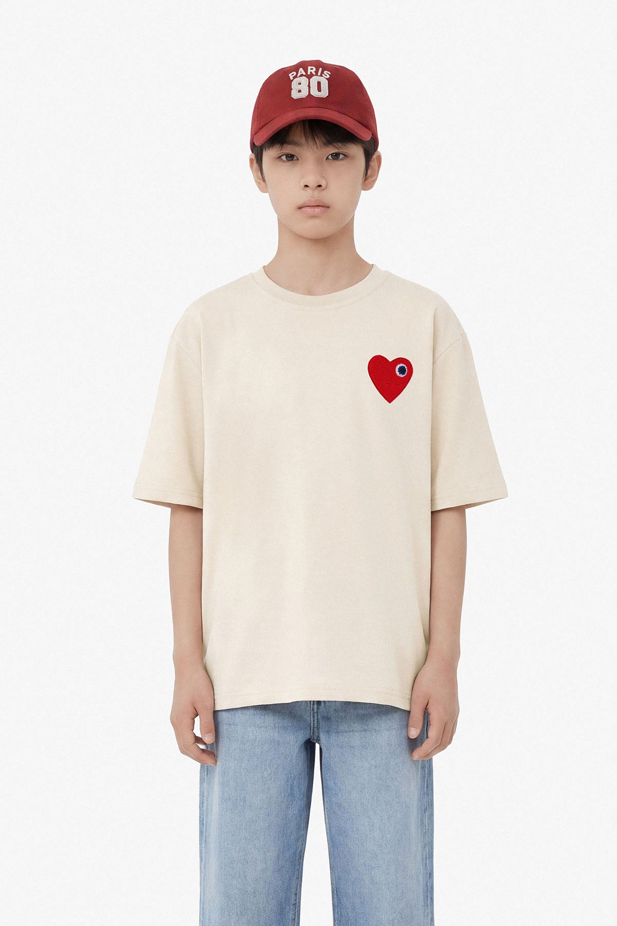 Beige / Rouge