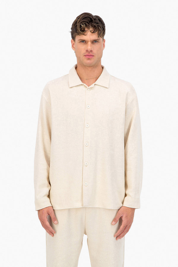 Jacquard LS Button Shirt