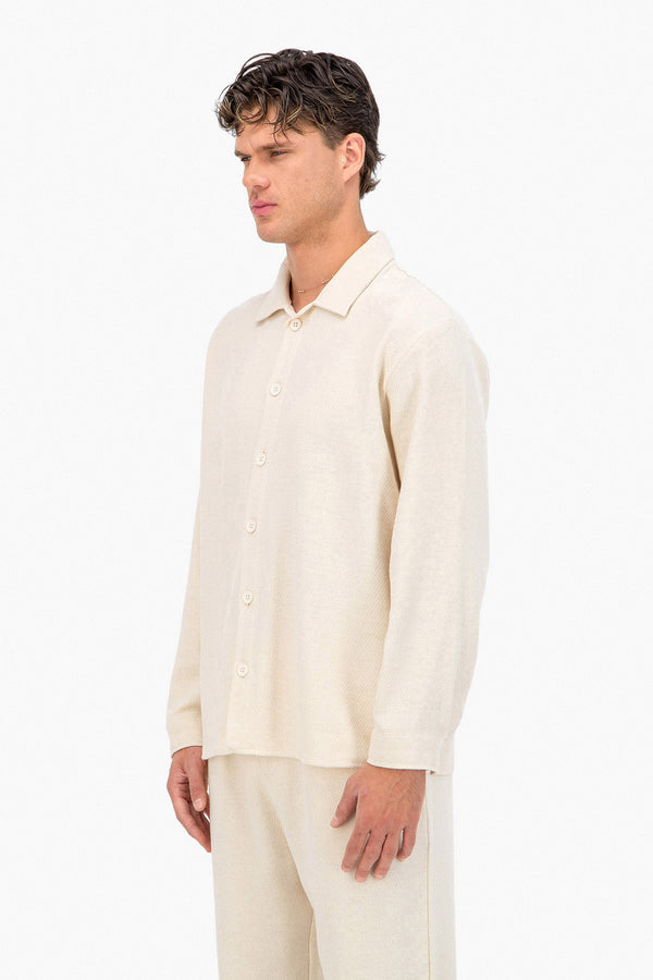 Jacquard LS Button Shirt
