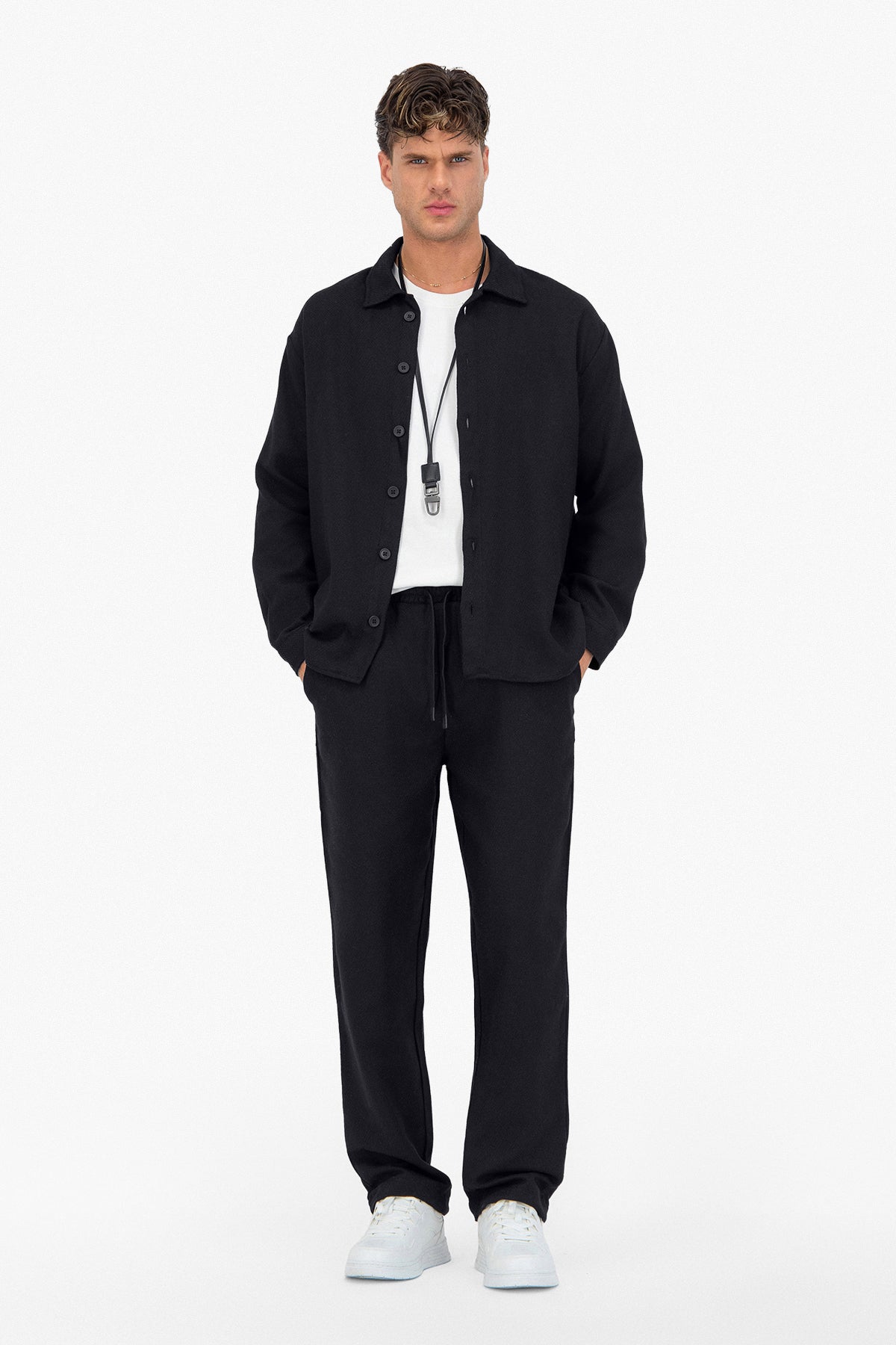 Jacquard LS Button Shirt