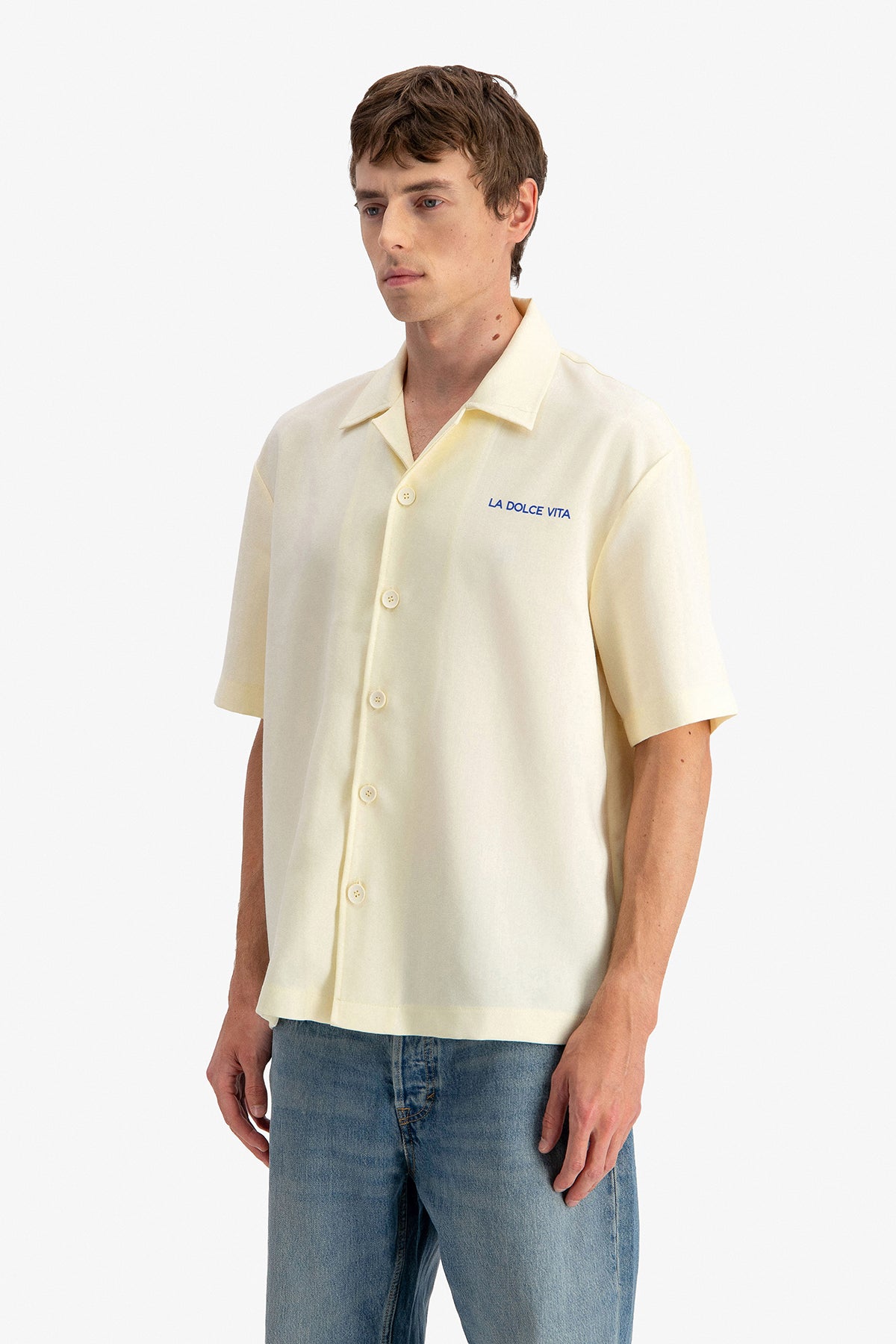 La Dolce Vita Print Button Shirt