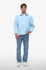 Puff Heart Quarter-Zip Sweatshirt