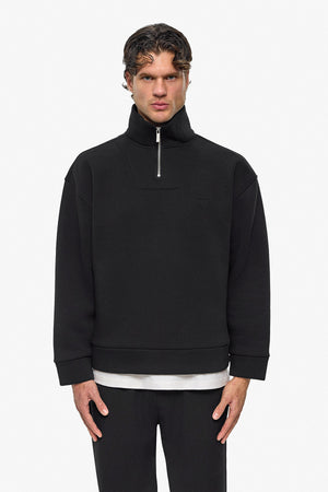 Puff Heart Quarter-Zip Sweatshirt