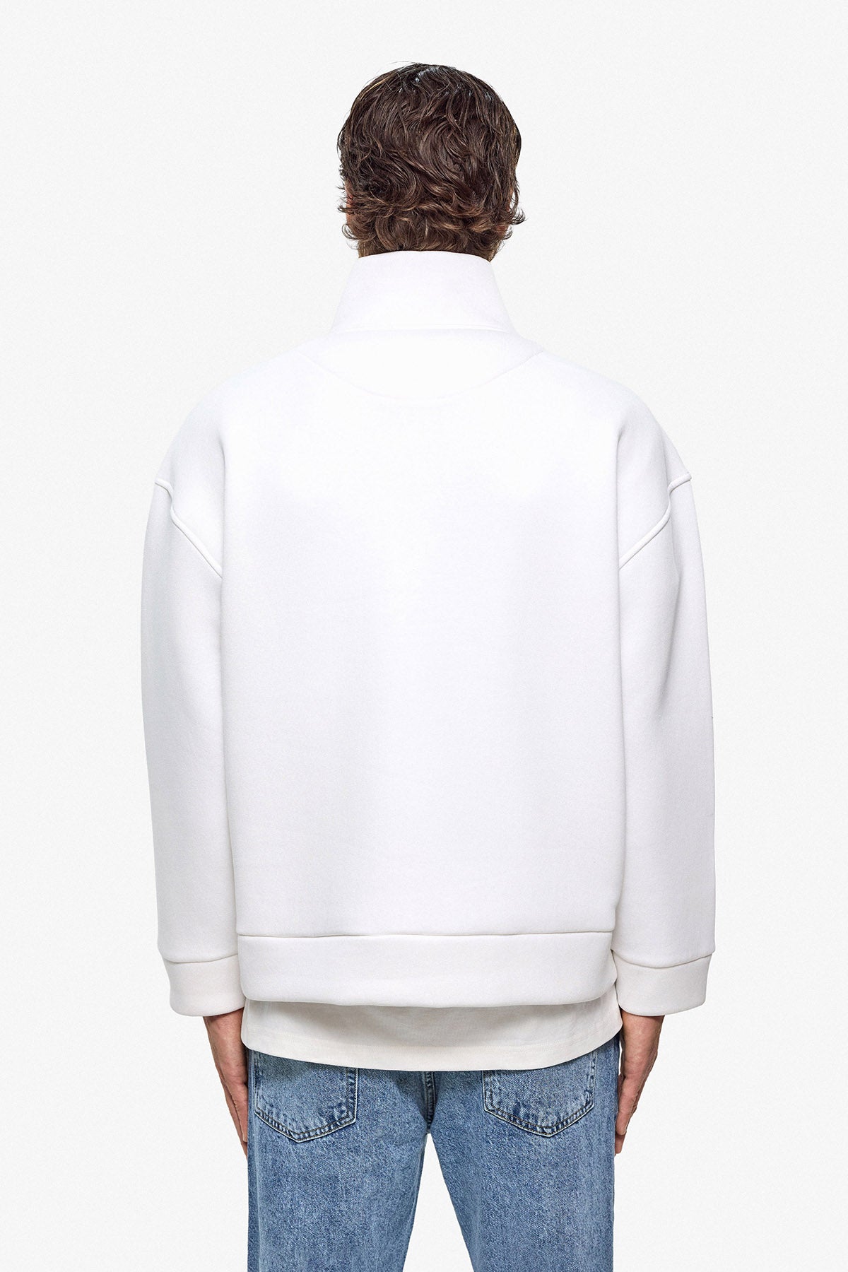 Puff Heart Quarter-Zip Sweatshirt