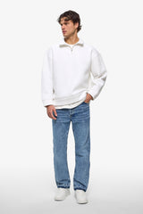 Puff Heart Quarter-Zip Sweatshirt