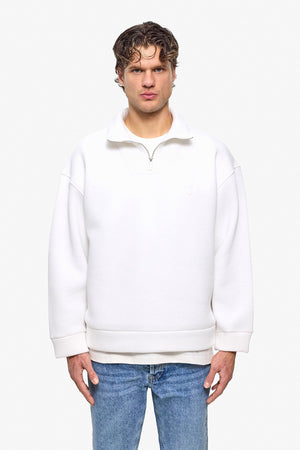 Puff Heart Quarter-Zip Sweatshirt