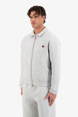 Neoprene Effect Zipper Hoodie