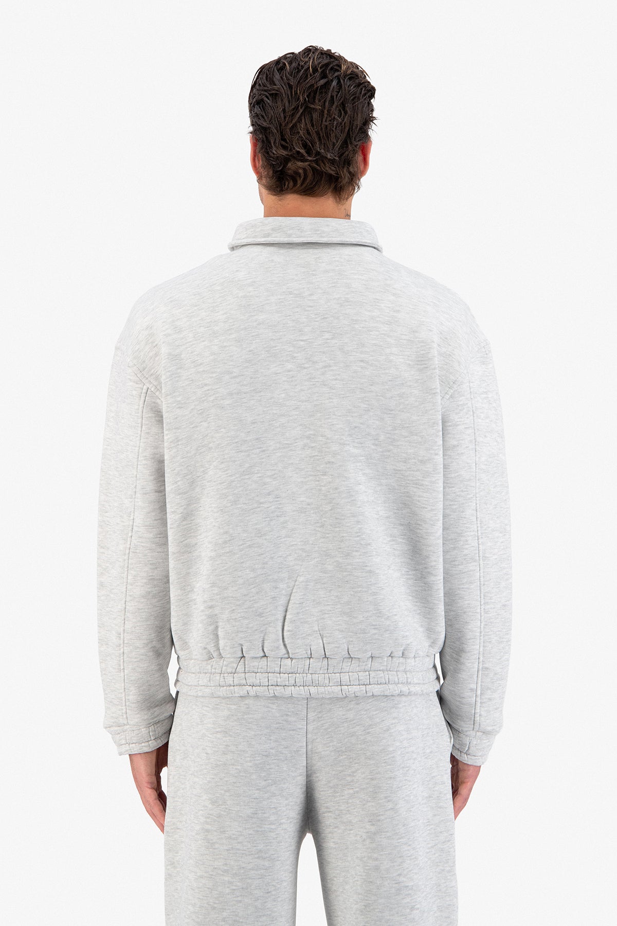 Neoprene Effect Zipper Hoodie