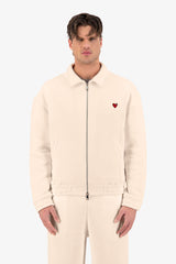 Neoprene Effect Zipper Hoodie