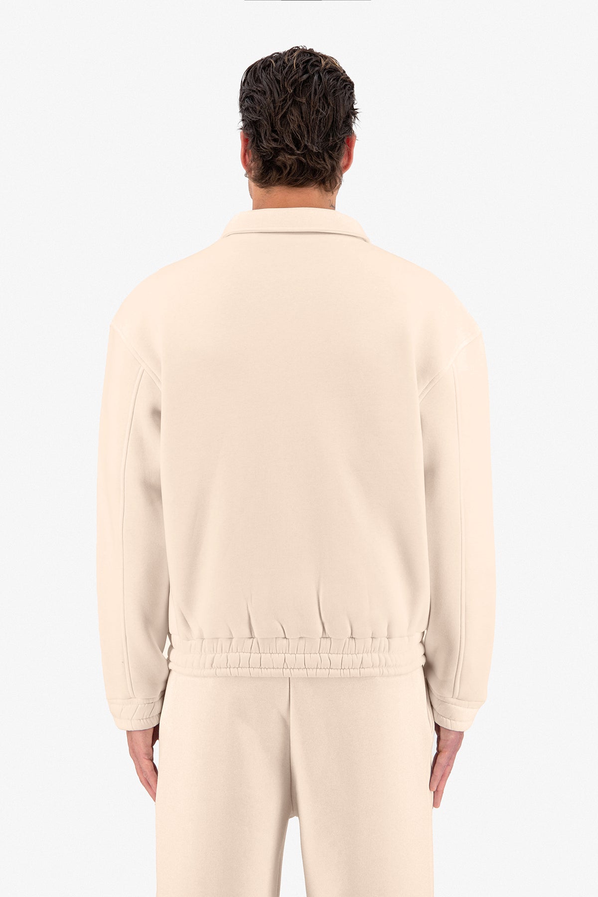 Neoprene Effect Zipper Hoodie