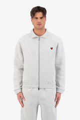 Neoprene Effect Zipper Hoodie