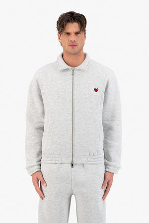 Neoprene Effect Zipper Hoodie
