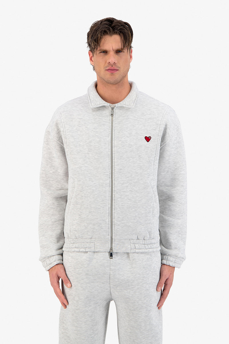 Neoprene Effect Zipper Hoodie