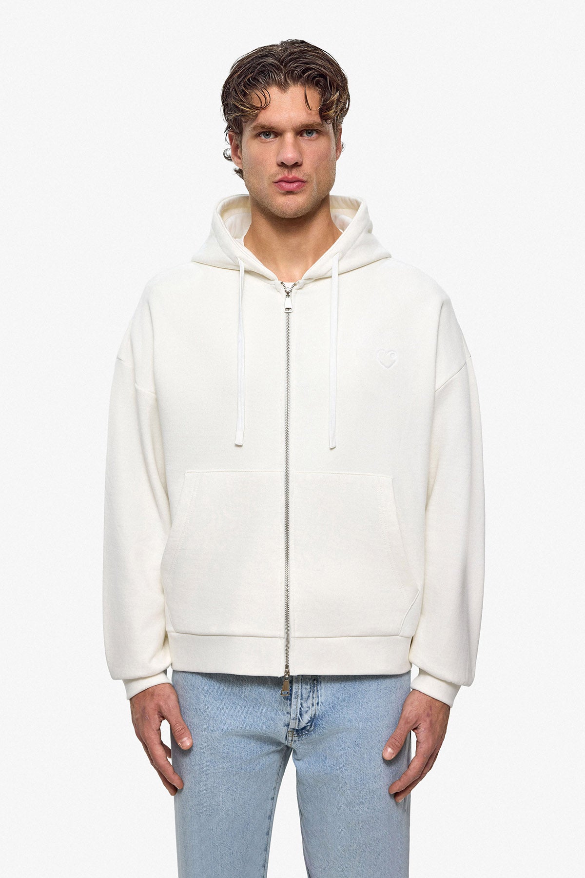 Puff Coeur Zipper Hoodie