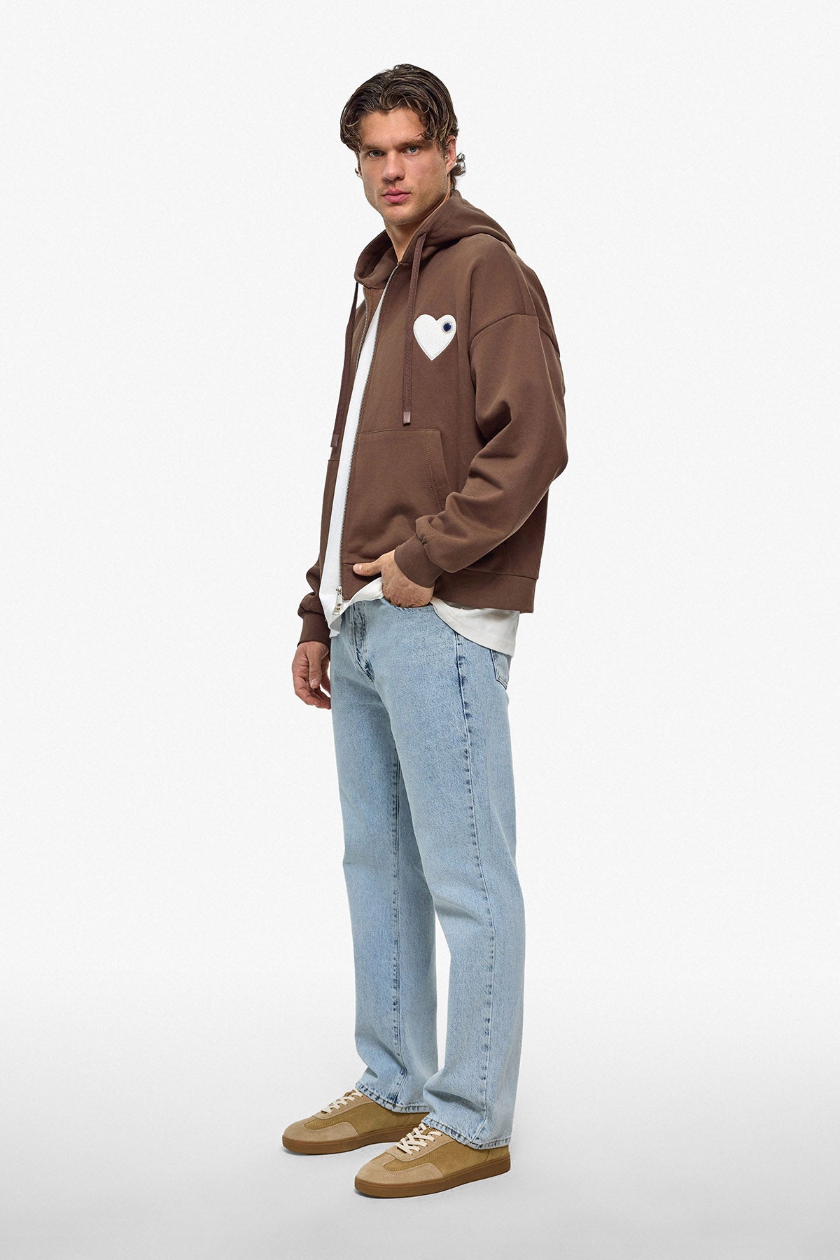 Kth Heart Zipper Hoodie