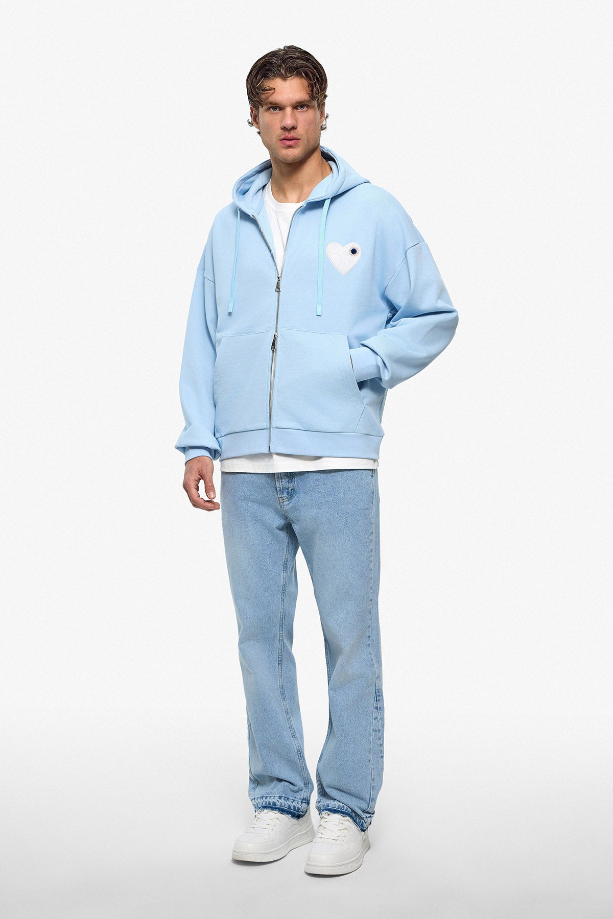 Kth Heart Zipper Hoodie