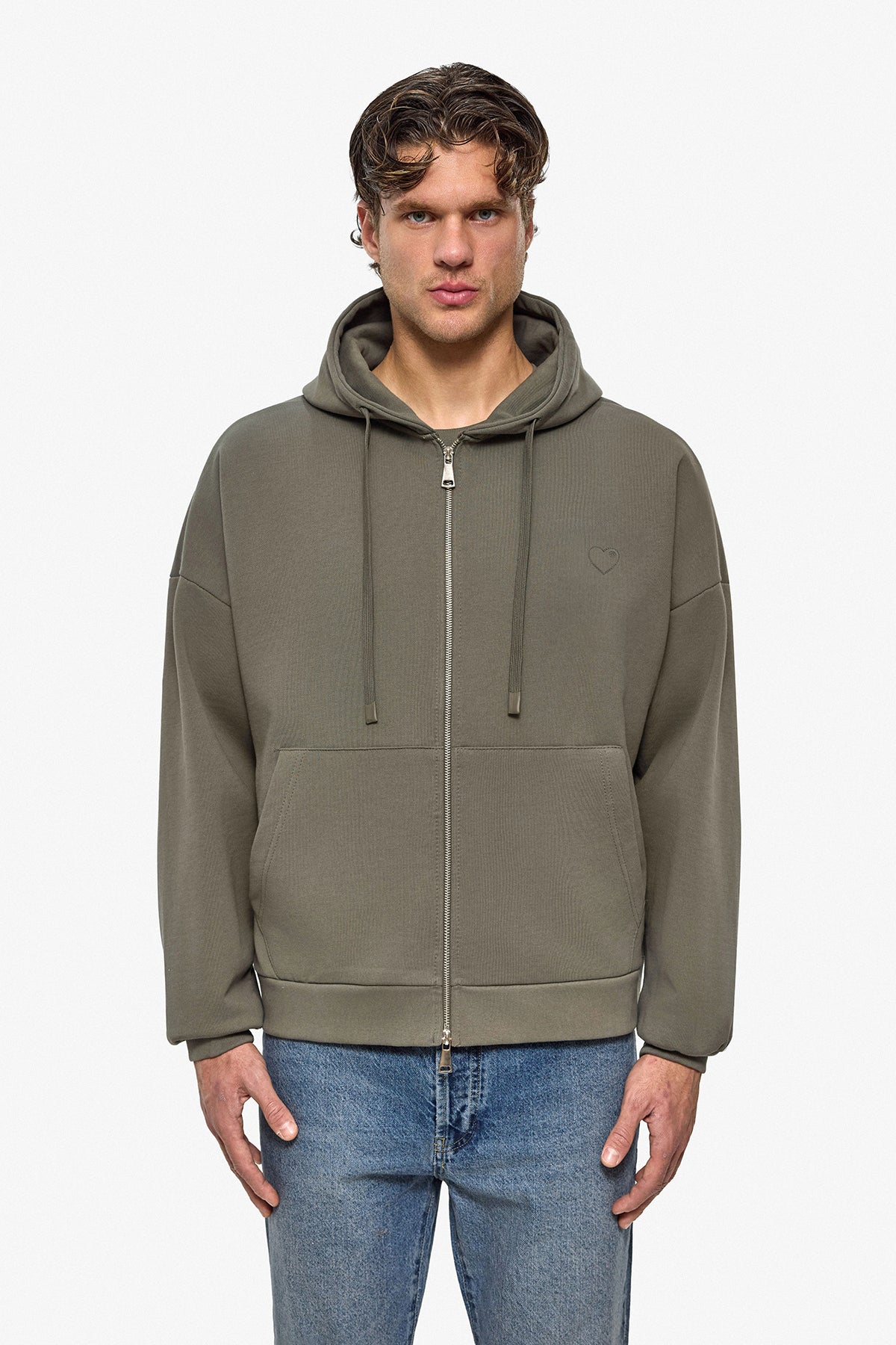 Puff Coeur Zipper Hoodie