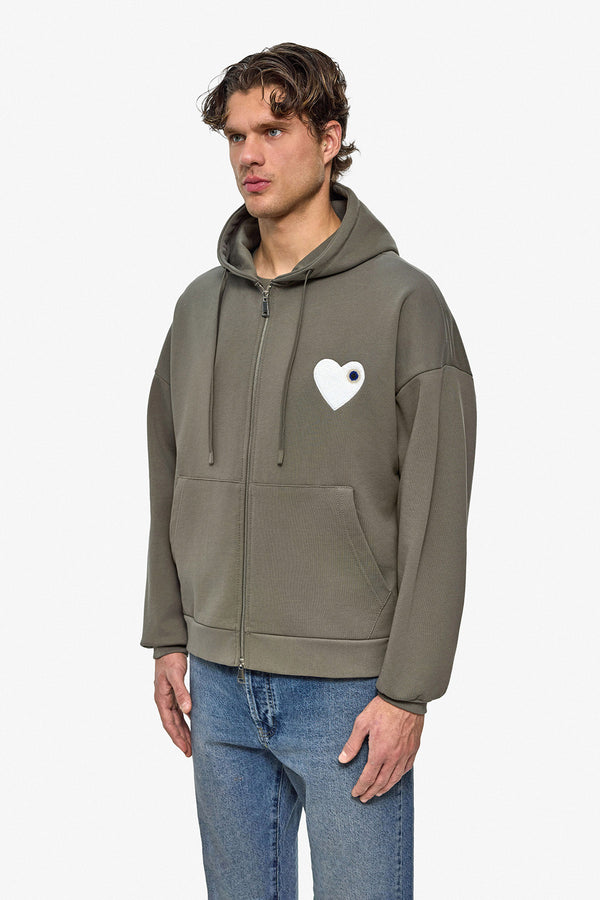 Kth Heart Zipper Hoodie