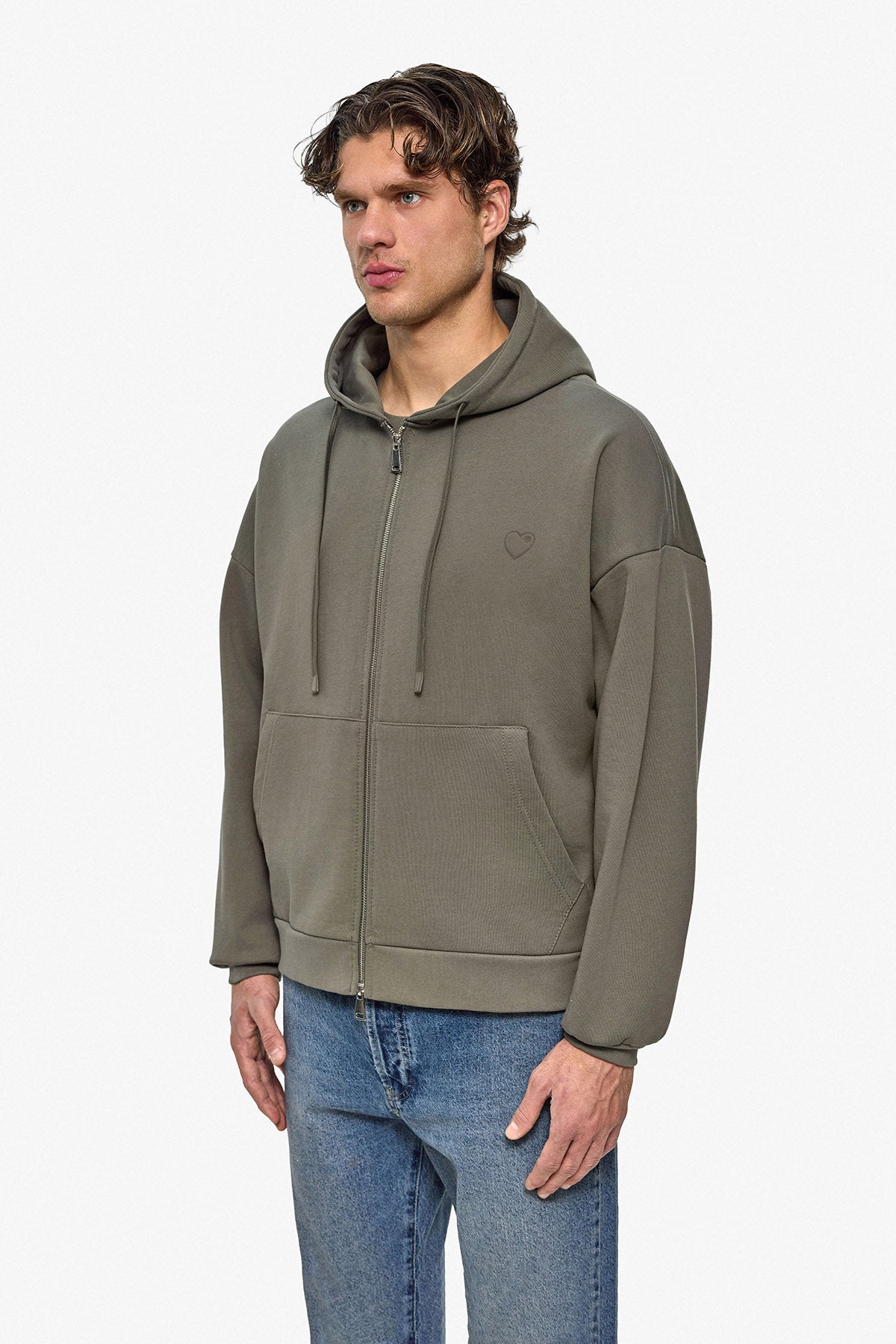 Puff Coeur Zipper Hoodie