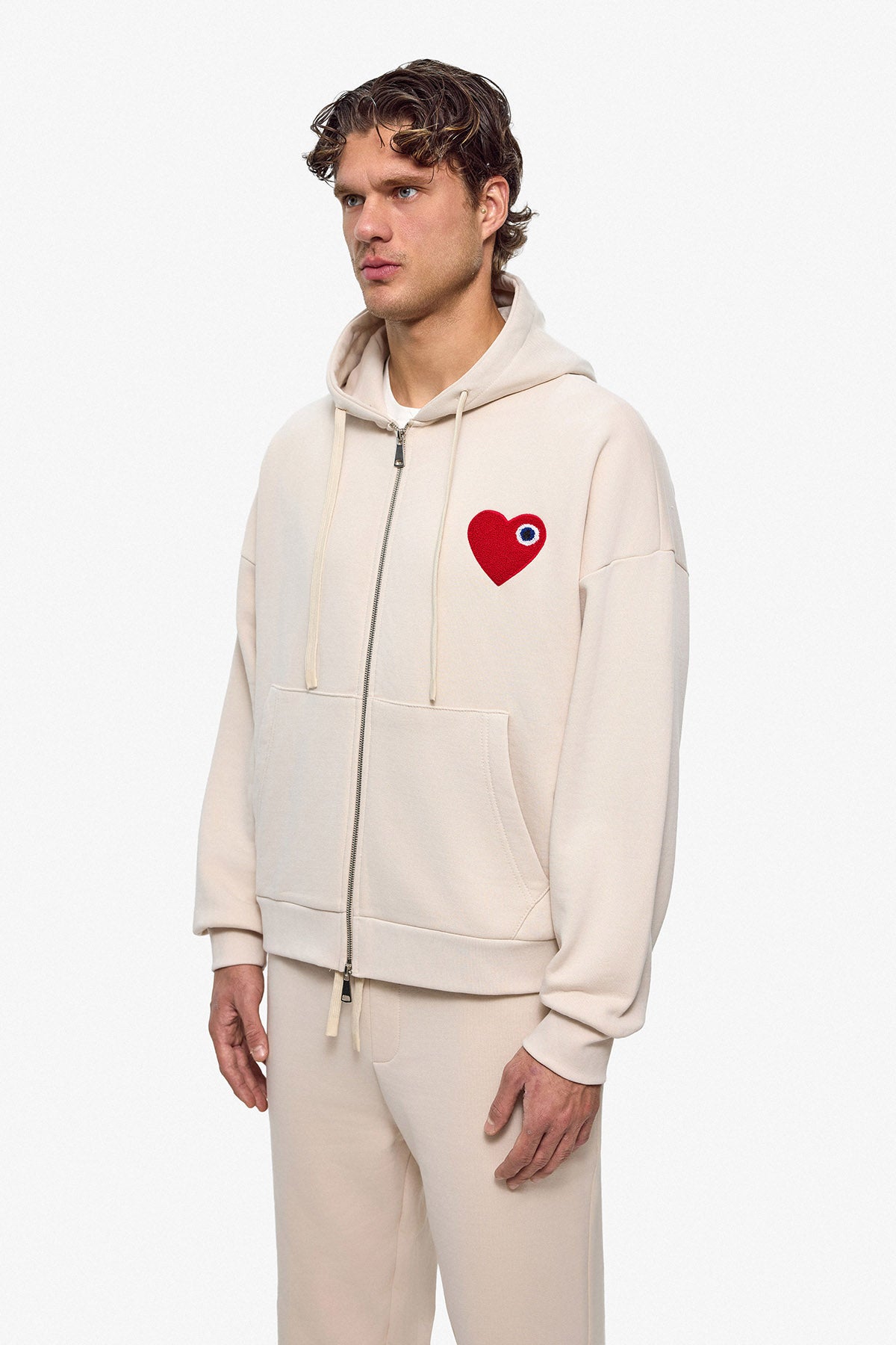 Kth Heart Zipper Hoodie