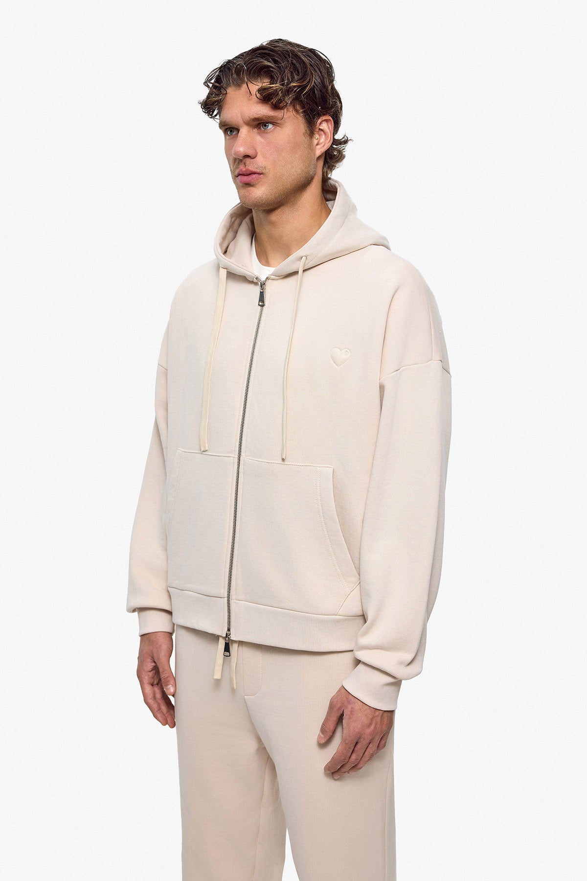 Puff Coeur Zipper Hoodie