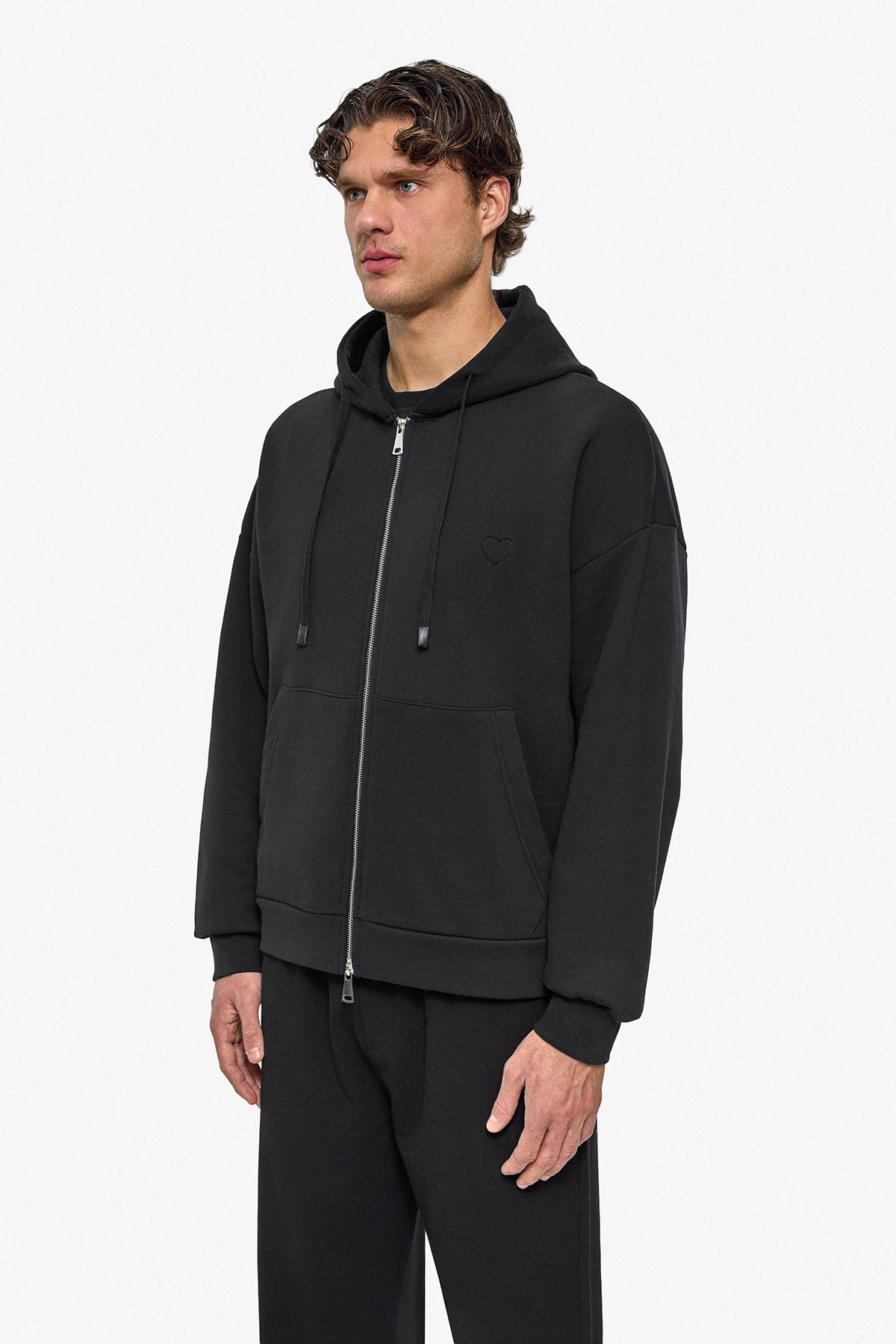 Puff Coeur Zipper Hoodie