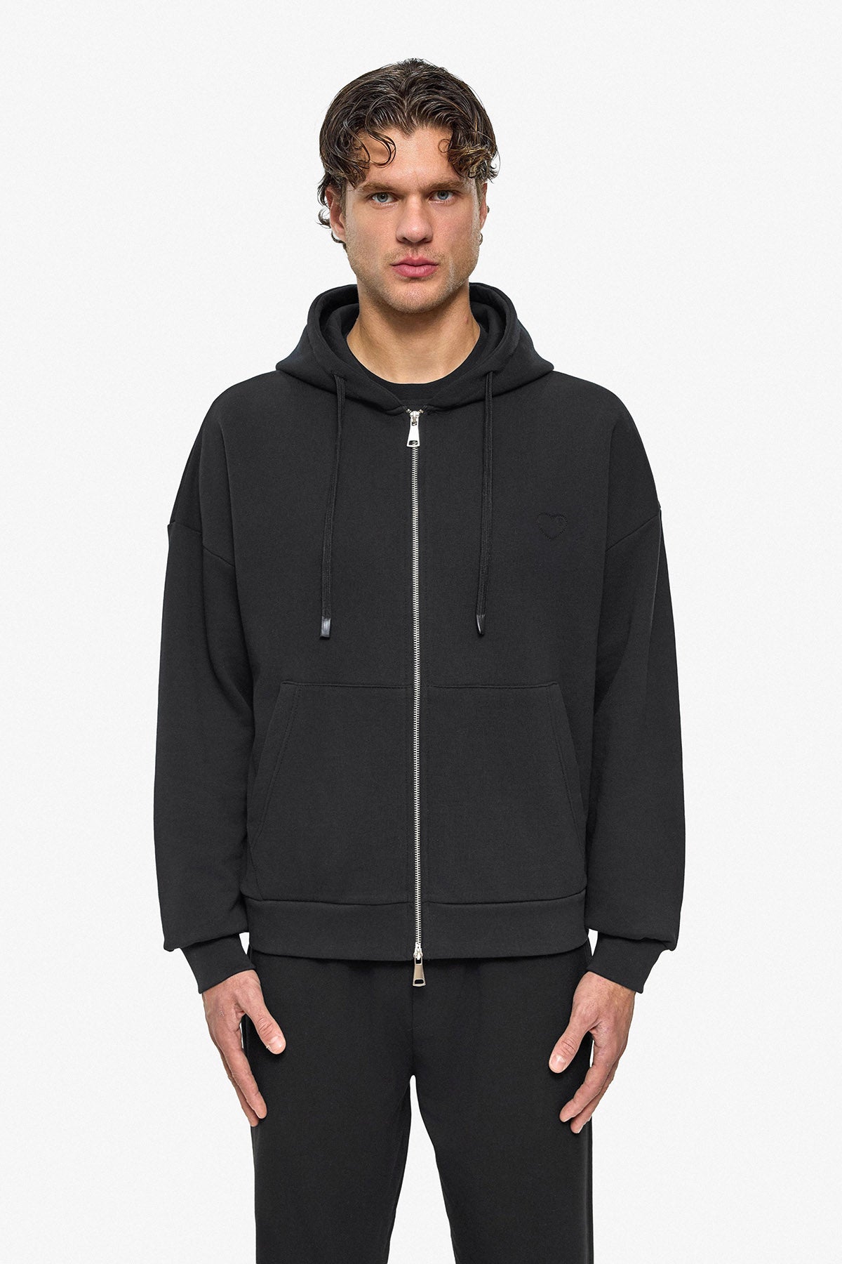 Puff Coeur Zipper Hoodie