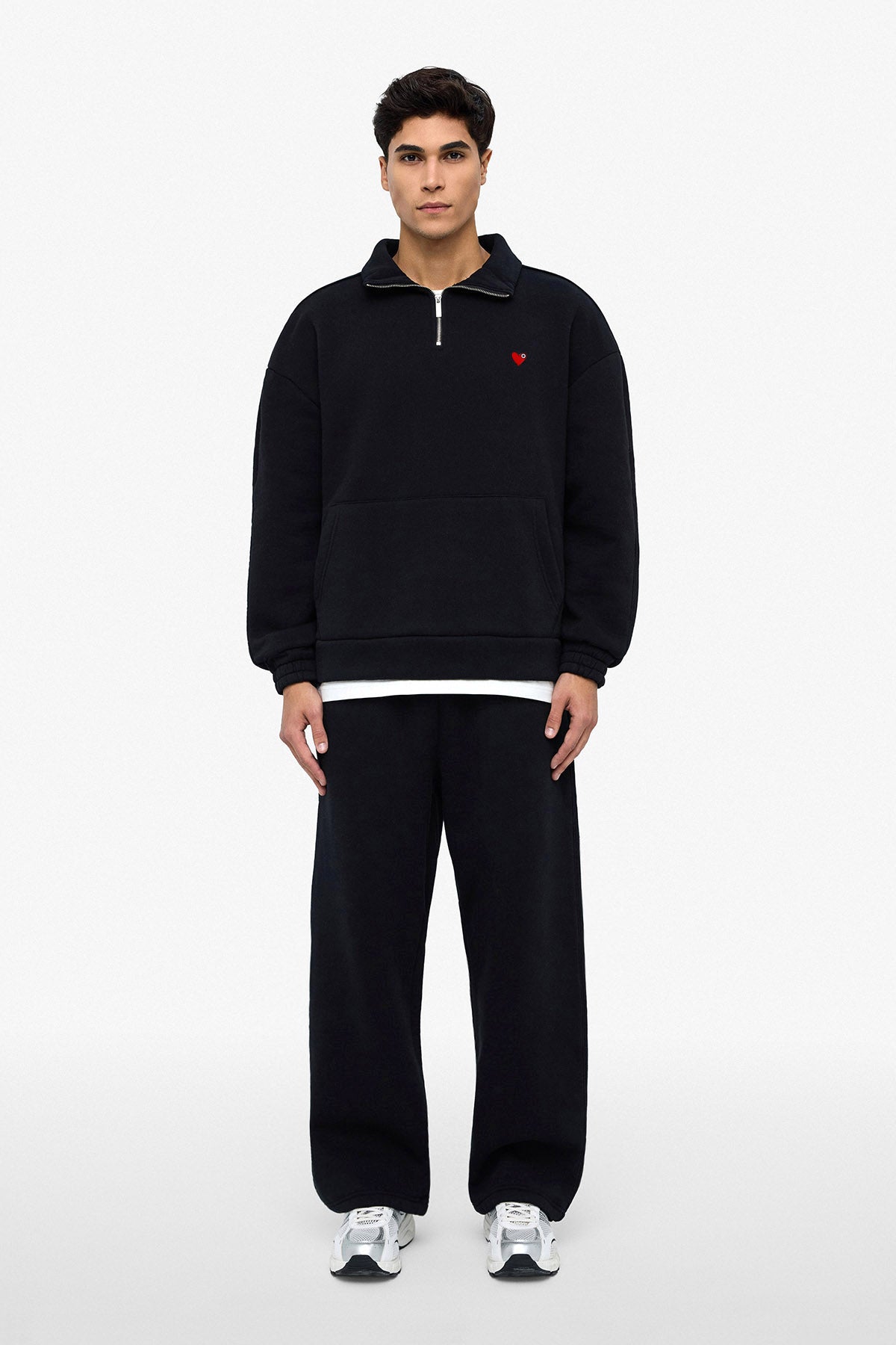 Stripe Quart Zip Sweat
