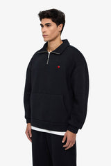 Stripe Quart Zip Sweat