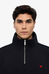 Stripe Quart Zip Sweat