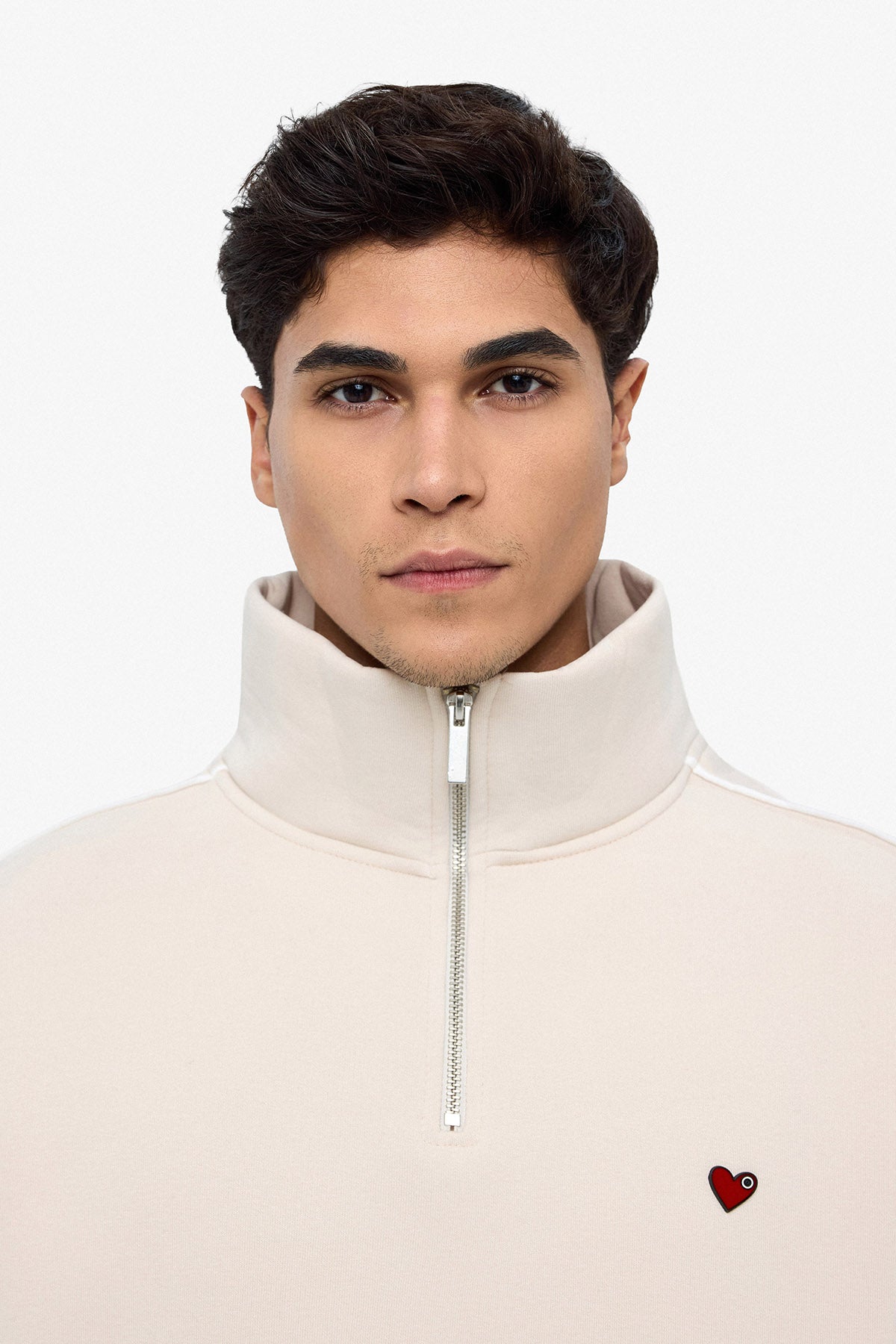 Stripe Quart Zip Sweat