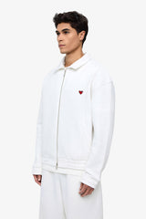 Neoprene Effect Zipper Hoodie