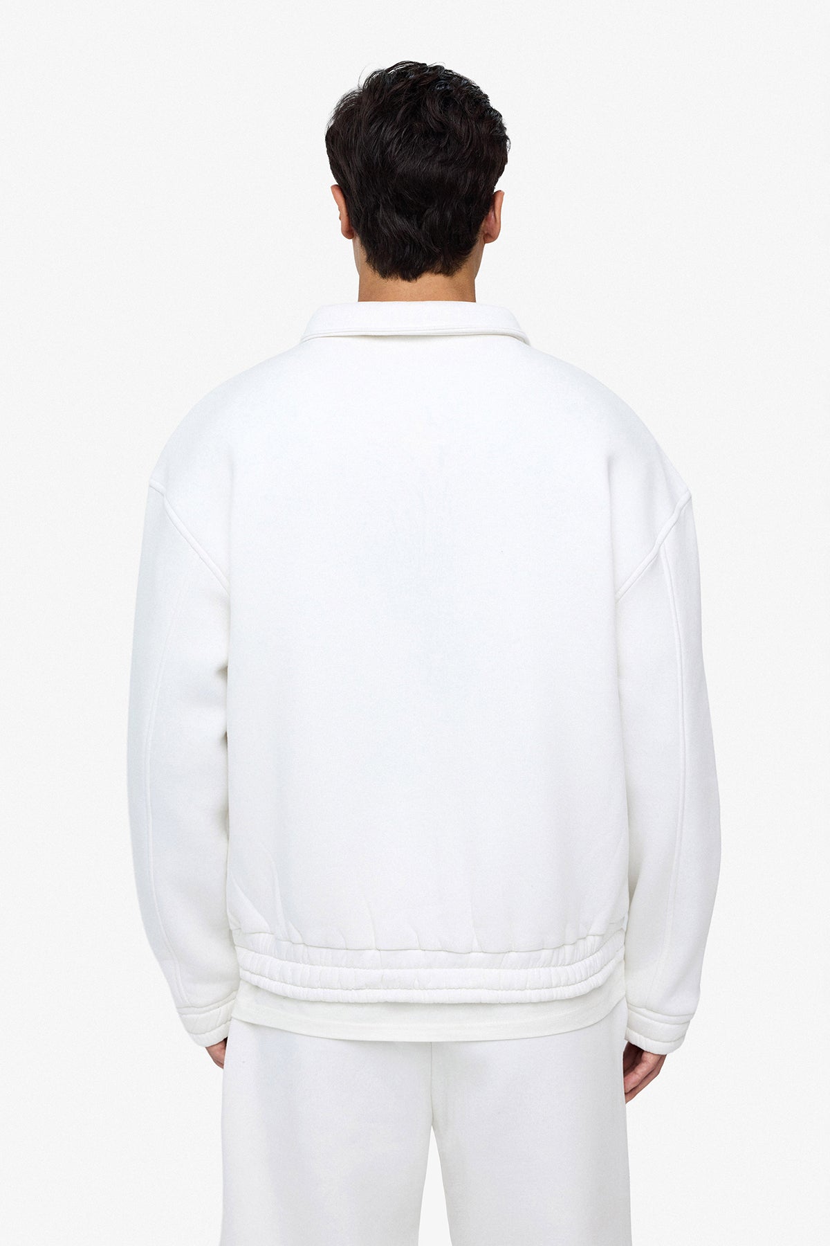 Neoprene Effect Zipper Hoodie