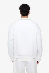 Neoprene Effect Zipper Hoodie