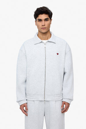 Neoprene Effect Zipper Hoodie