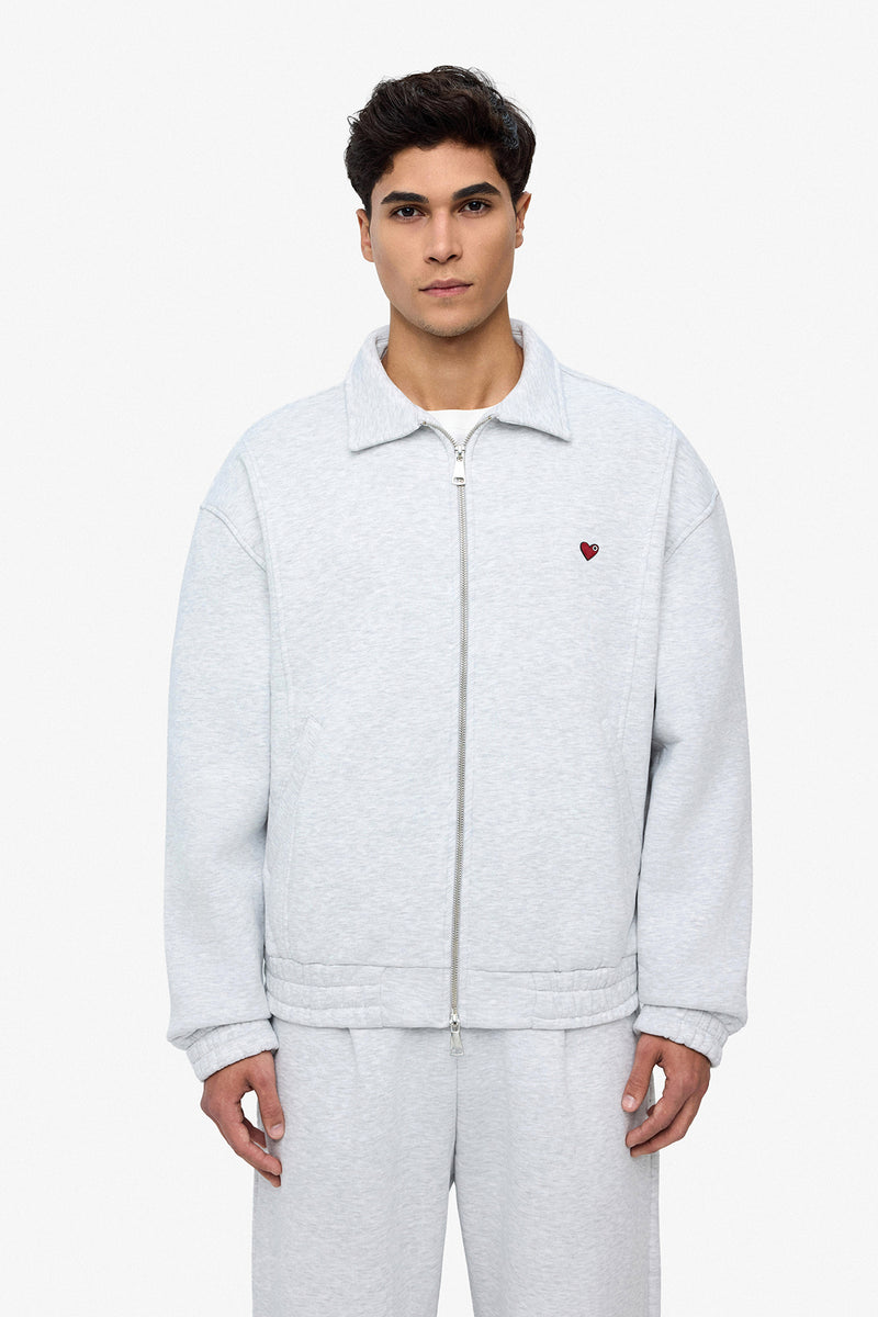 Neoprene Effect Zipper Hoodie