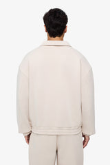 Neoprene Effect Zipper Hoodie