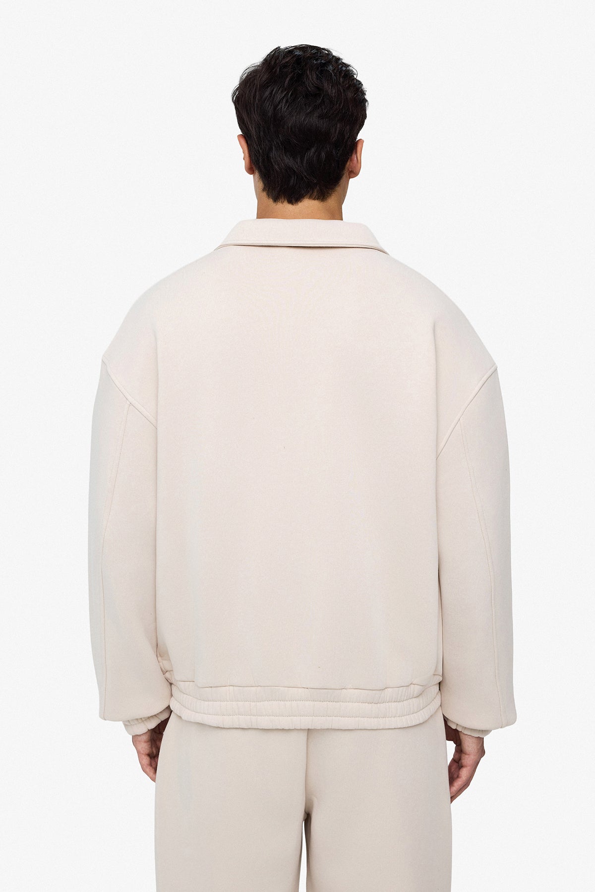 Neoprene Effect Zipper Hoodie