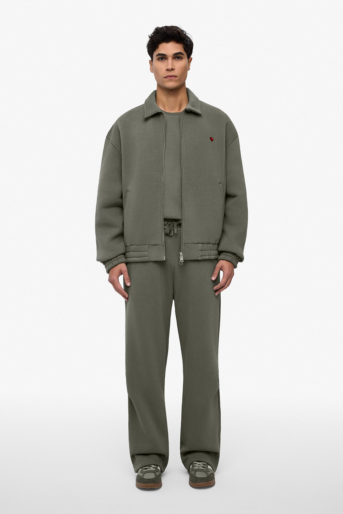 Neoprene Effect Zipper Hoodie