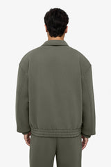 Neoprene Effect Zipper Hoodie