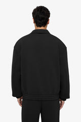 Neoprene Effect Zipper Hoodie