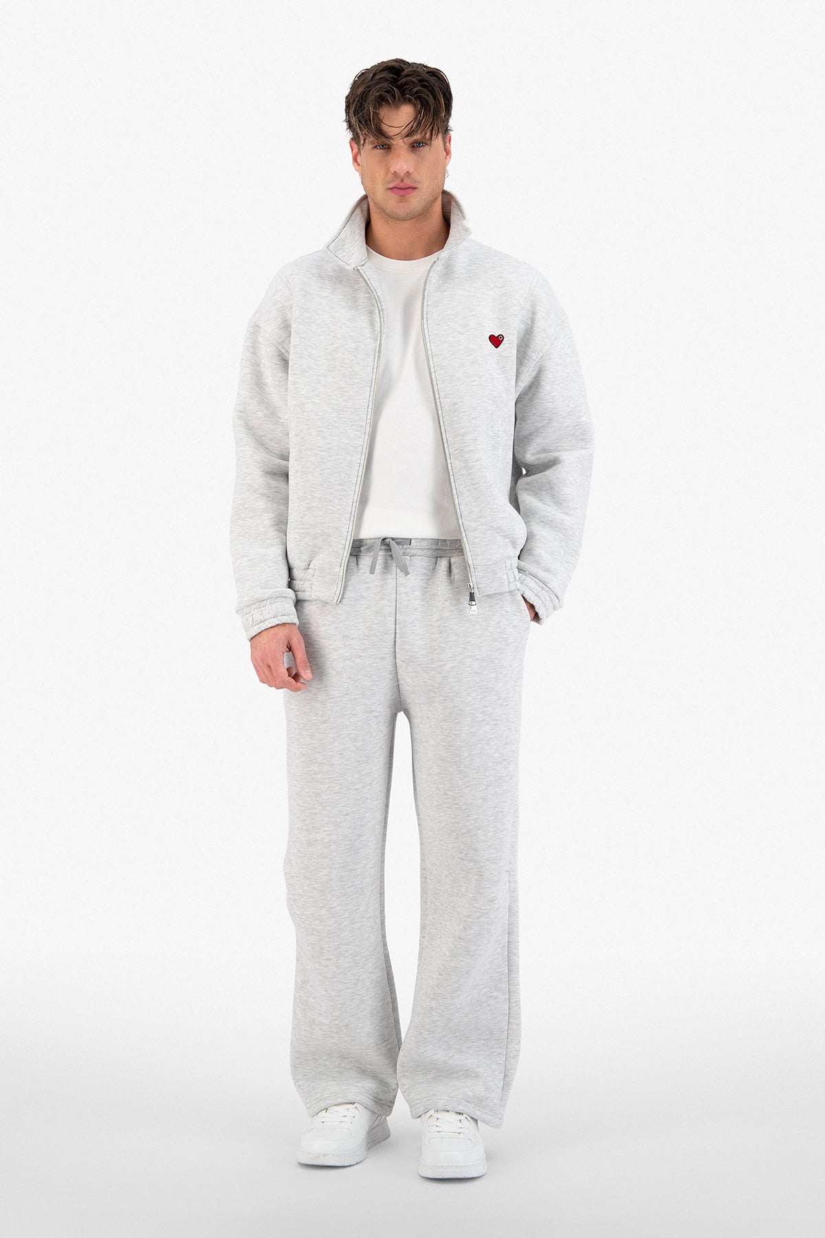 Neoprene Effect Zipper Hoodie