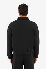 Neoprene Effect Zipper Hoodie