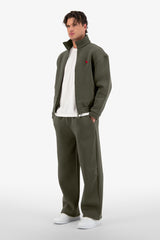 Neoprene Effect Zipper Hoodie