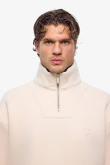 Puff Heart Quarter-Zip Sweatshirt