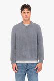 Fluffy Knit Polo Sweater