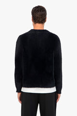 Fluffy Knit Polo Sweater