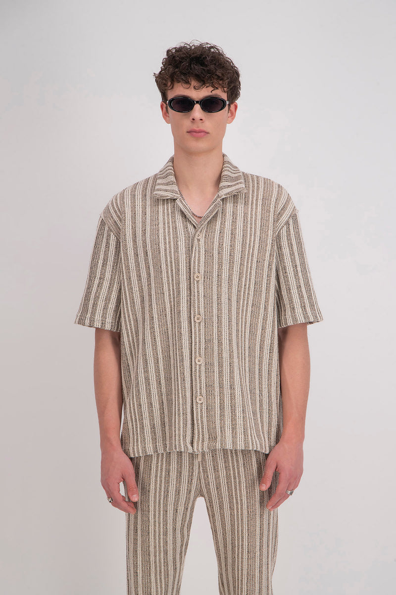 JACQUARD COLORFULL BUTTON SHIRT